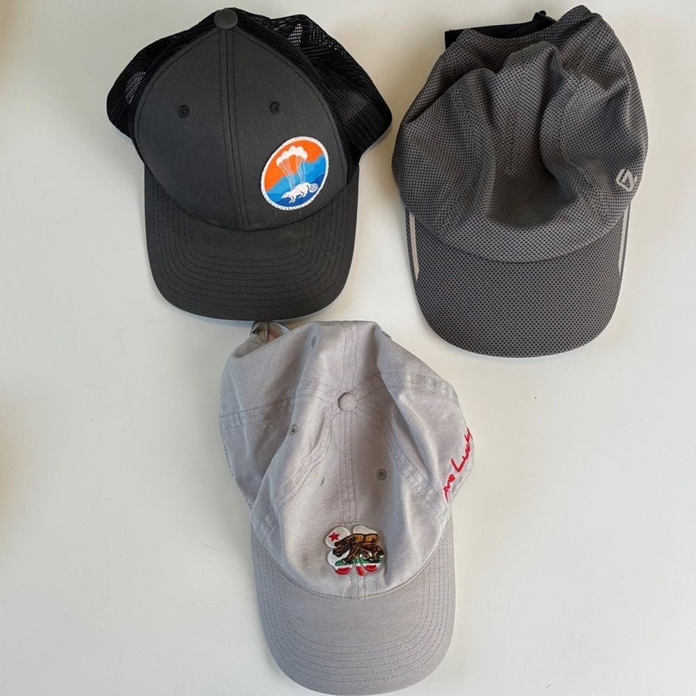 Mens Hat Bundle Parachuting Beaver Trucker Black‎ Clover Cali Cloud GADIEMKE
